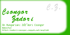 csongor zadori business card